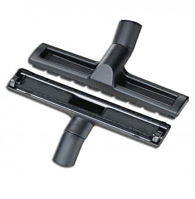Brosse tous sols 32mm avec bandes brosses crin de cheval + roulettes PVC, largeur 36cm