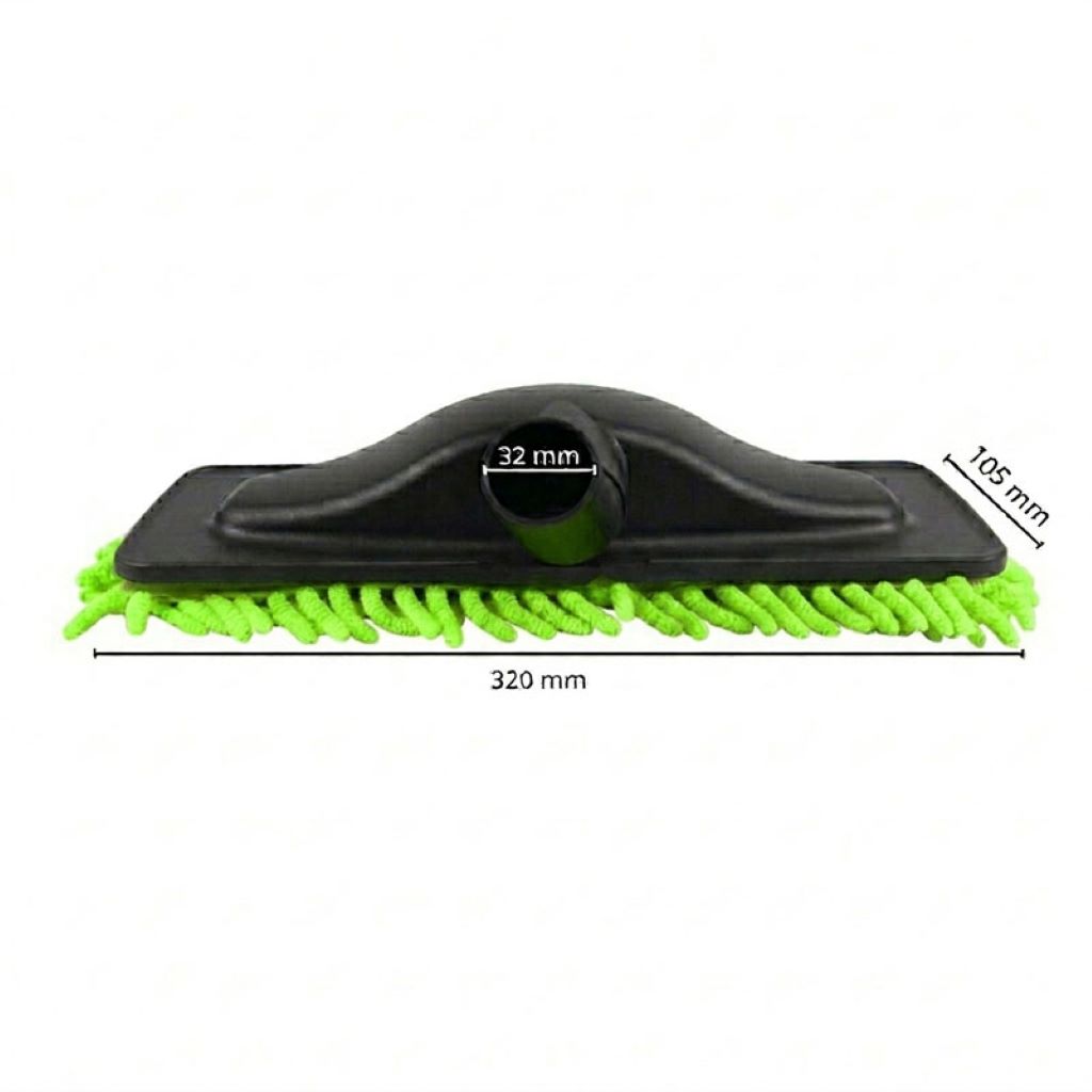 Brosse rasta mop microfibre - spéciale parquet - vert_2