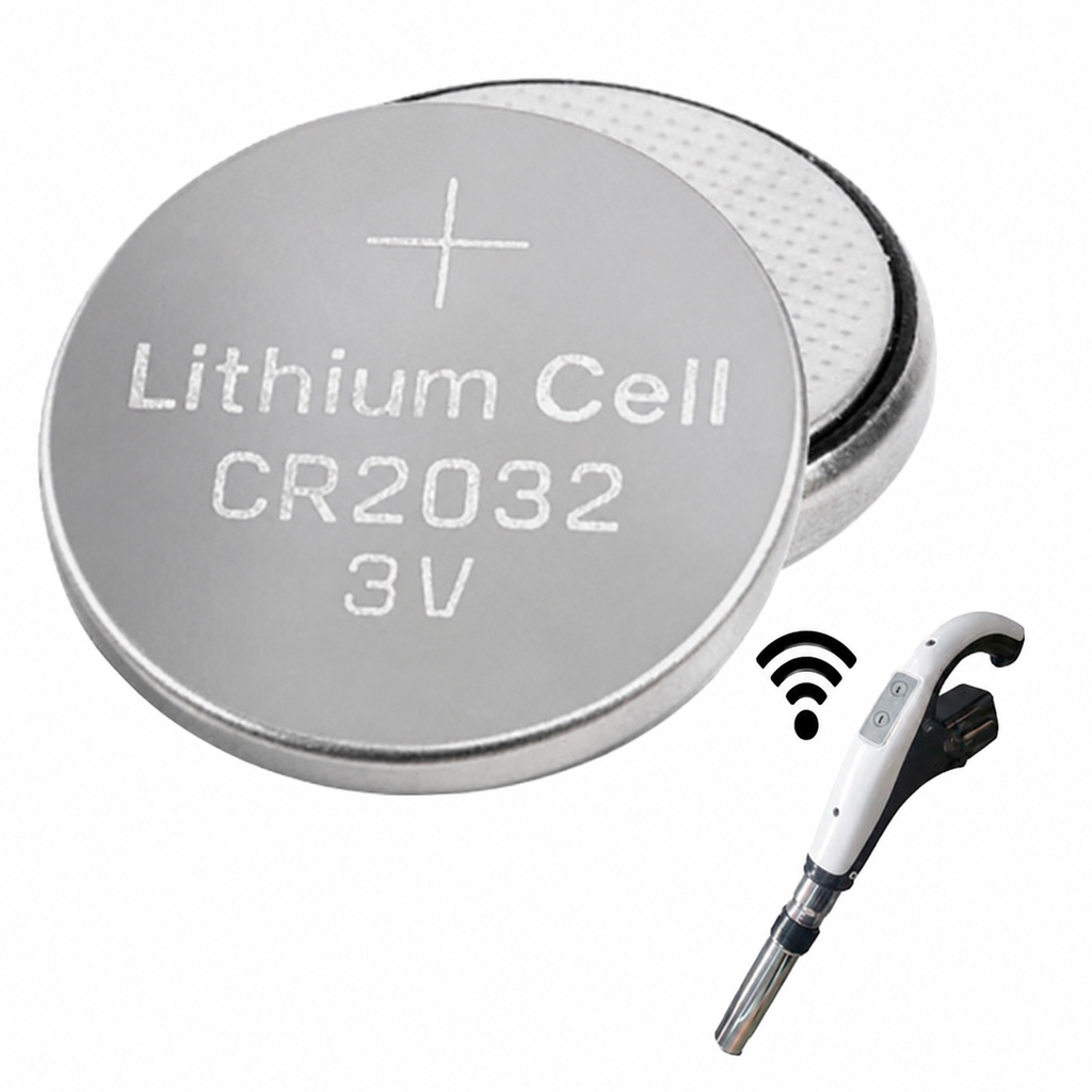Pile 3V au lithium CR2032 pour poignée de flexible ergonomique à télécommande