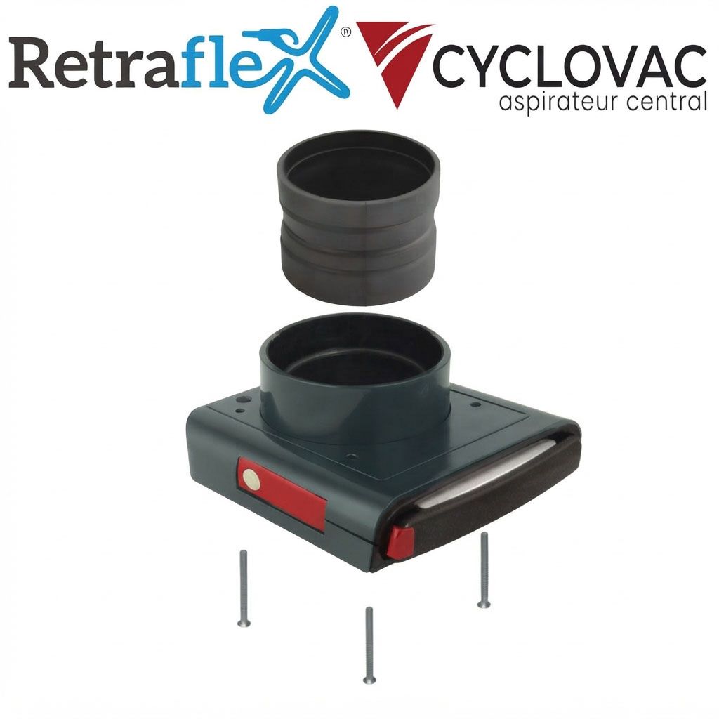 Poignée de verrouillage étanche avec joint en caoutchouc pour prise Retraflex – modèle ancienne génération,  Cyclovac ITRET023_1