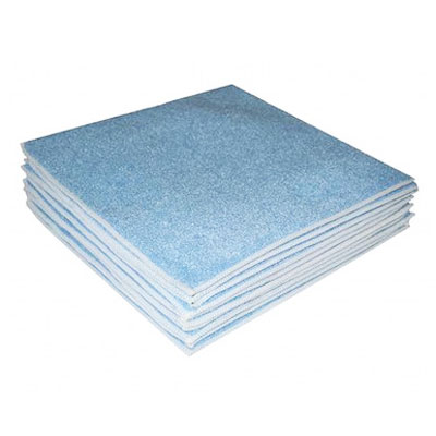 Eponge Microfibre Carré . 24 x 24 cm bleu