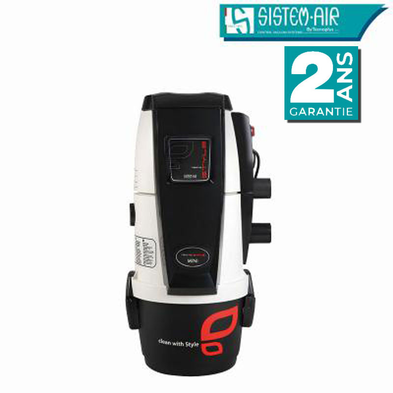 Aspiration centralisée sans sac SISTEM AIR Tecno Style MINI 150 (jusqu’à 150 m²), Garantie 2 ans, SISTEM AIR 3107.1TER