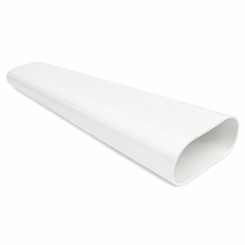 Tuyau 7 CM X 3,4 CM x 1,50 M d'aspiration centralisée ovale série SlimLine Vac pour cloison 70 mm, SACH AI9101/1.5-SC