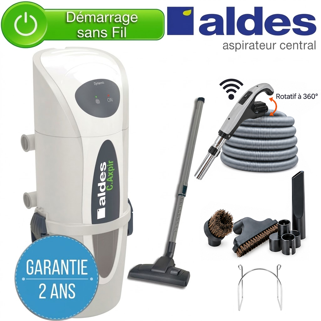 Centrale ALDES C.Axpir® Dynamic, Garantie 2 ans, (jusqu'à 500 M²), avec kit de nettoyage, 11071151