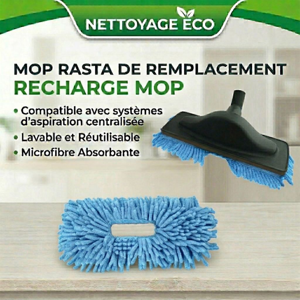 Mop rasta de remplacement - bleu