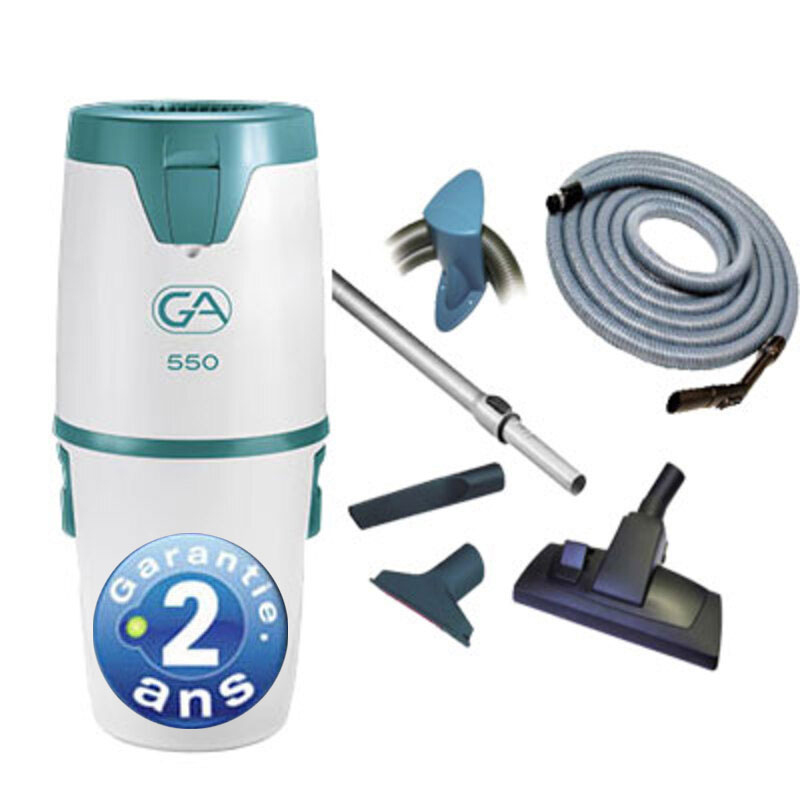 Aspiration centralisée GA 550 (jusqu’à 550m²), Garantie 2 ans + Kit flexible standard 8m + 5 accessoires, GÉNÉRAL D'ASPIRATION 31082450