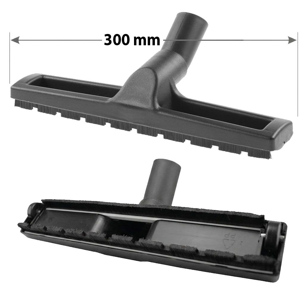 Brosse parquet et sols durs en nylon à roulettes 300 mm_8