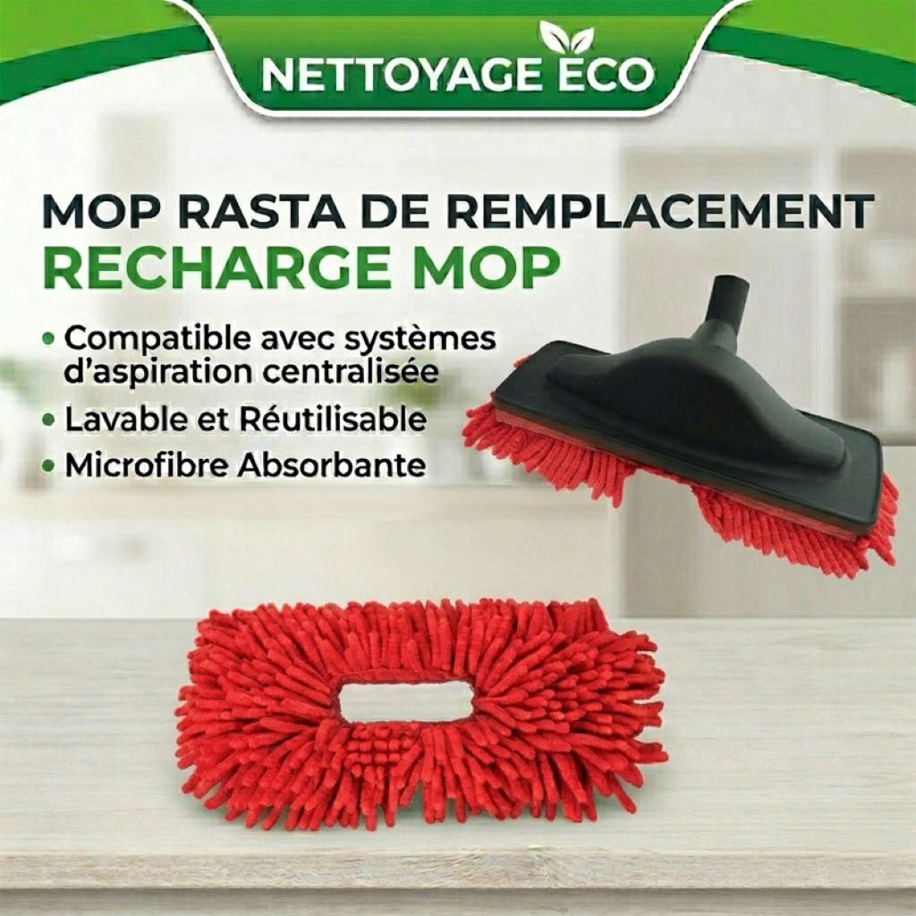 Mop rasta de remplacement - rouge