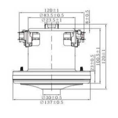 Moteur de remplacement pour centrale d'aspiration ATEPAC 70_1