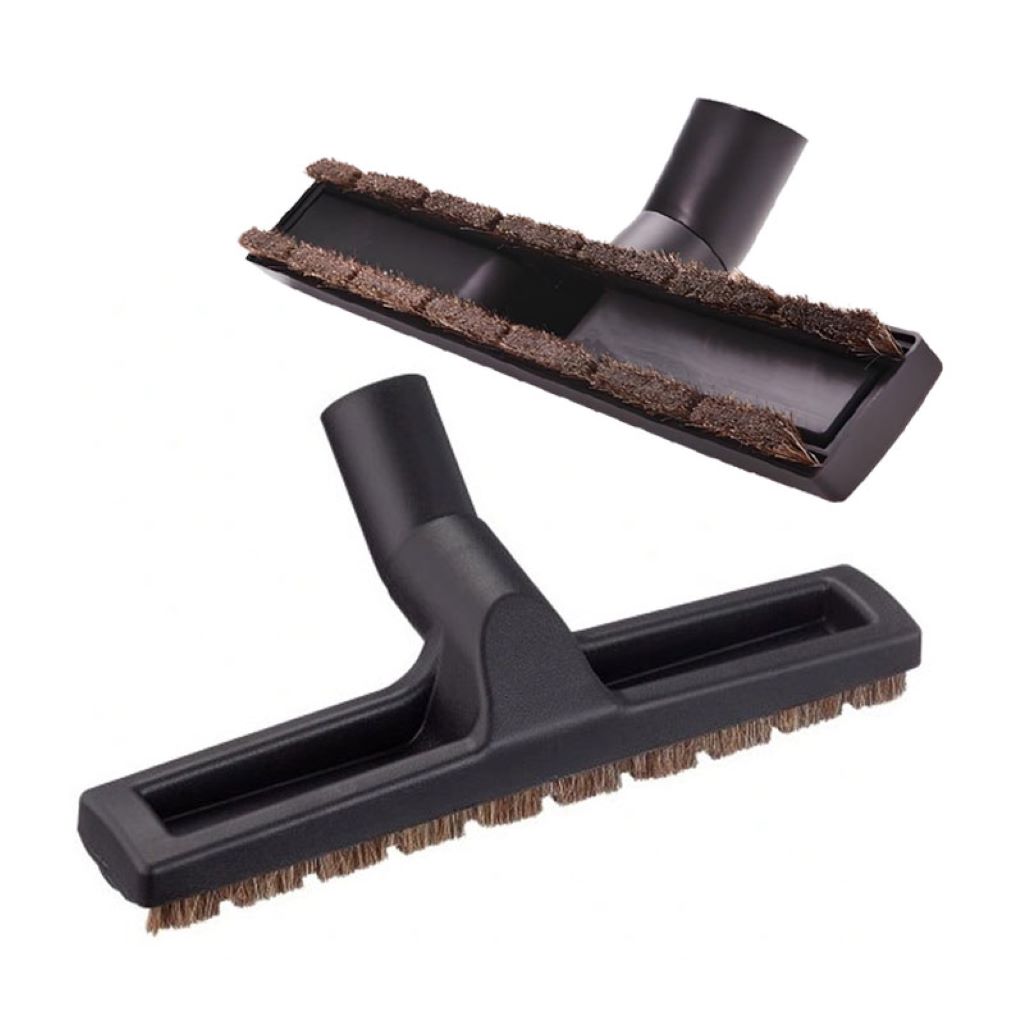 Brosse parquet et sols durs en crin naturel à roulettes 300 mm_3