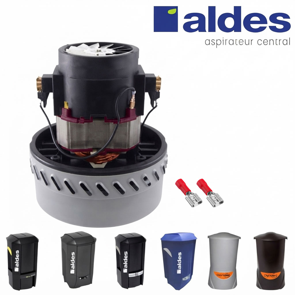 Moteur 1400W pour centrales ALDES C. Cleaner, C.Booster, C.Power, C.Dooble, C.Blue, Dyvac, Garantie 1 an, Équivalent ALDES 11171626_0