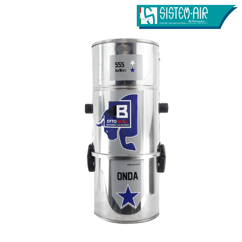 Aspirateur central type ALDES, OTTO BULL ONDA 150 INOX (jusqu’à 150 m²) + set accessoires - Garantie 2 ans, SISTEM AIR VAC55O_1