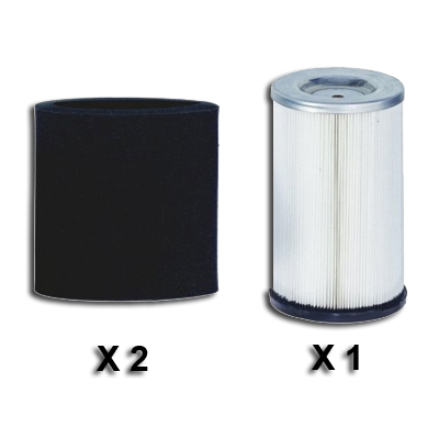 Lot de 2 pré-filtres ASPIFLEX + 1 Filtre ASPIFLEX
