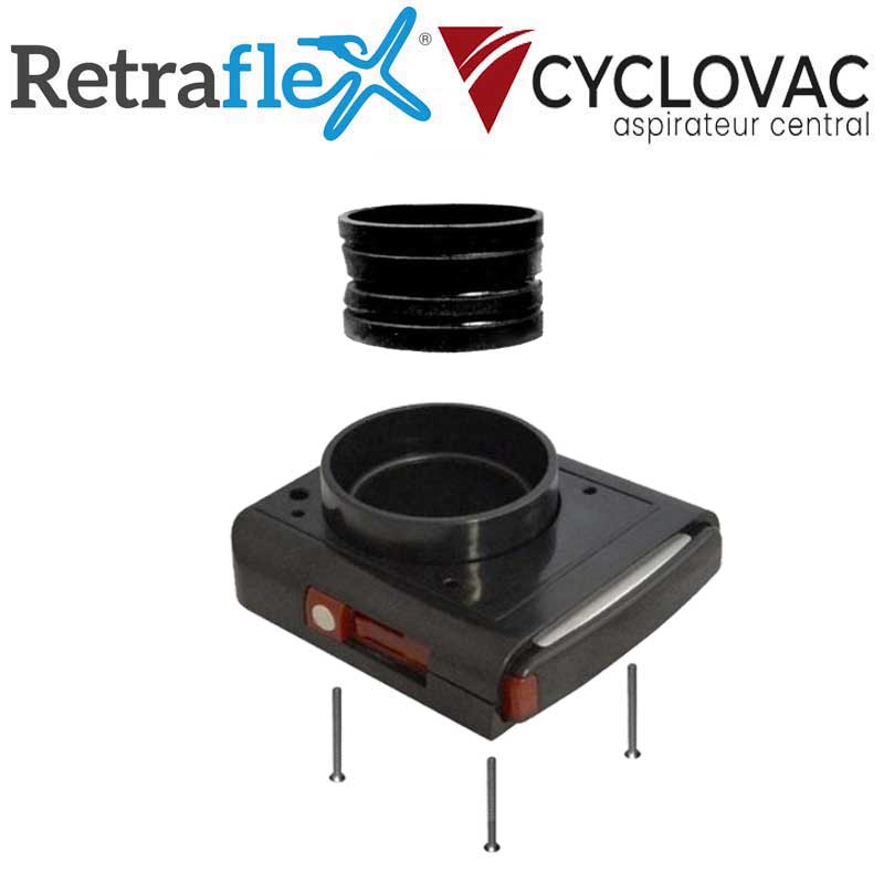 Poignée de verrouillage étanche avec joint en caoutchouc pour prise Retraflex – modèle ancienne génération,  Cyclovac ITRET023_1