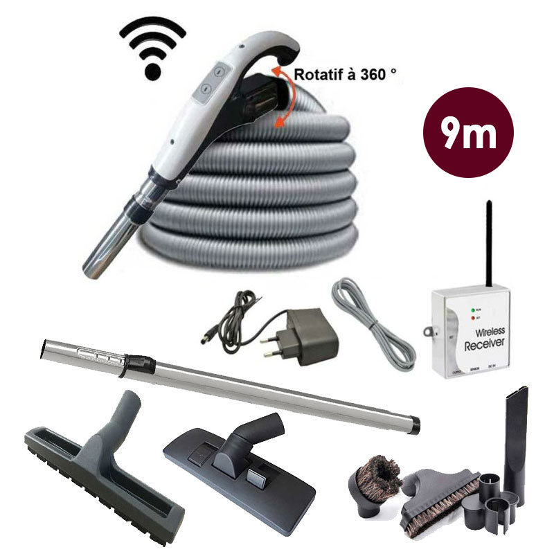 Kit 8 accessoires + 1 flexible universel on/off type ALDES - longueur 9m