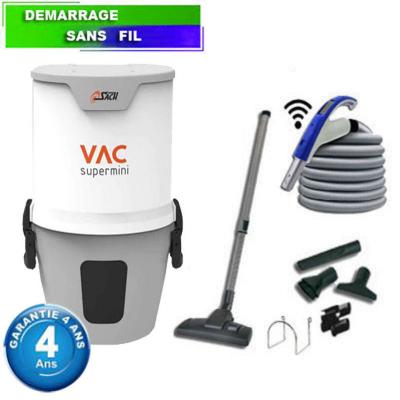 Centrale d'aspiration SACH VAC SUPER MINI - Garantie 4 ans - Surface jusqu’à 300 m² - Set de nettoyage, UD6010-SC/E