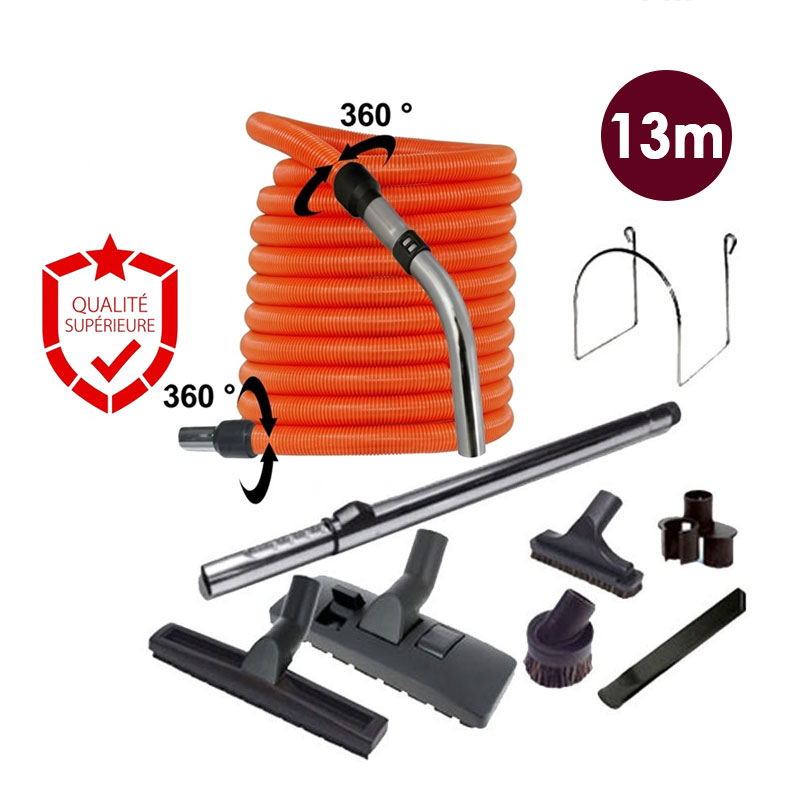 Set 8 accessoires + 1 flexible orange standard - longueur 13m