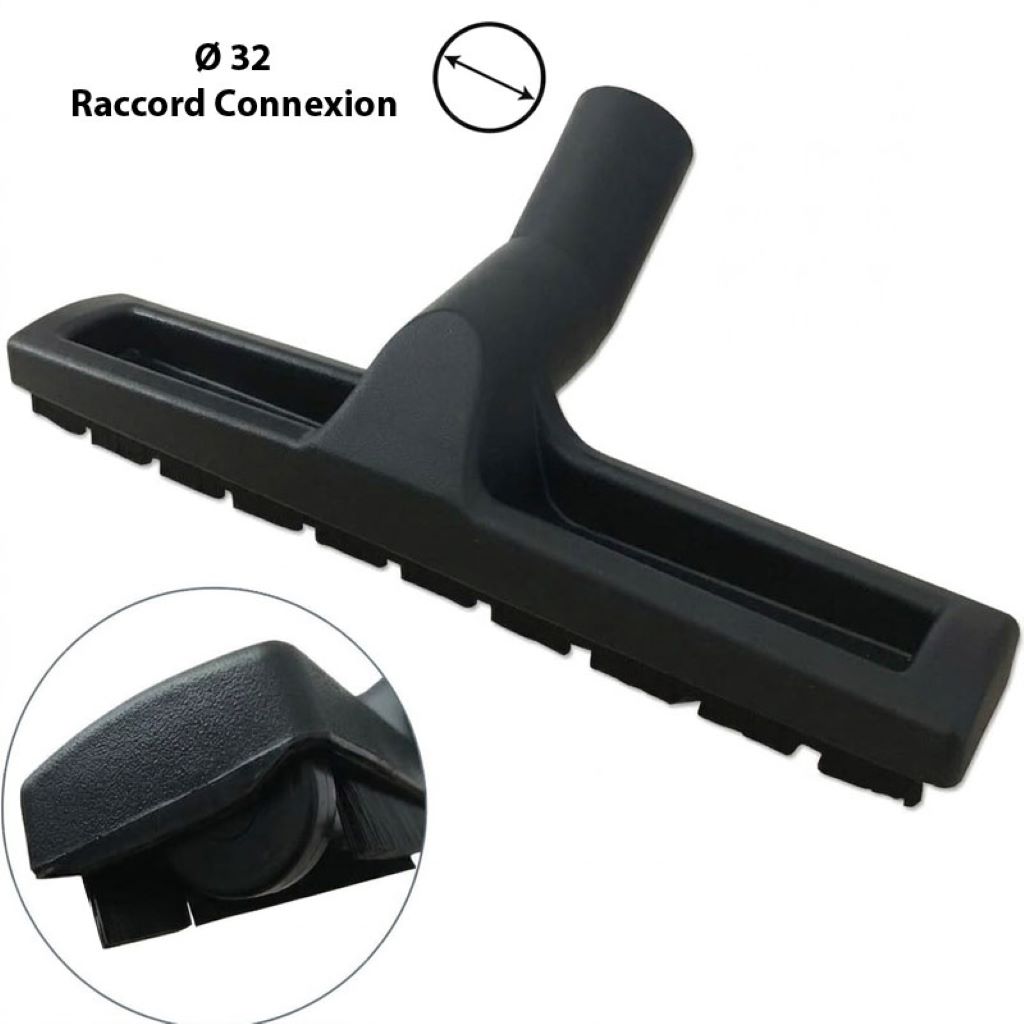 Brosse parquet et sols durs en nylon à roulettes 300 mm_6