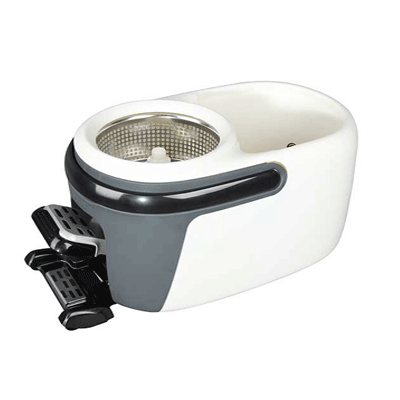Balai TURBO MOP DELUX système rotatif 360° + 2 mops à franges microfibres + 1 Manche télescopique 125 cm_1