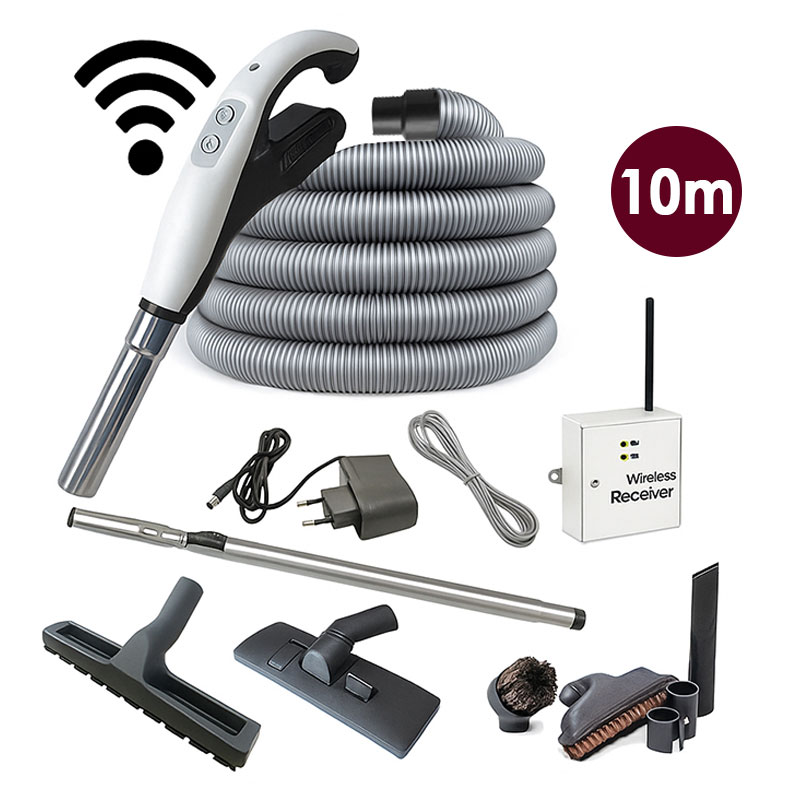 Kit 8 accessoires + 1 flexible universel on/off type ALDES avec poignée amovible - longueur 10m