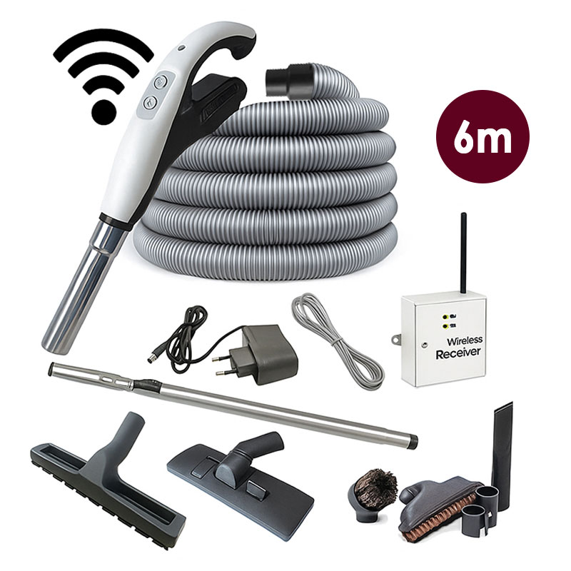 Kit 8 accessoires + 1 flexible universel on/off type ALDES avec poignée amovible - longueur 6m